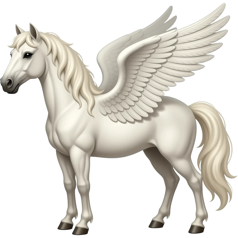 Pegasus not a unicorn,,a winged horse emoji