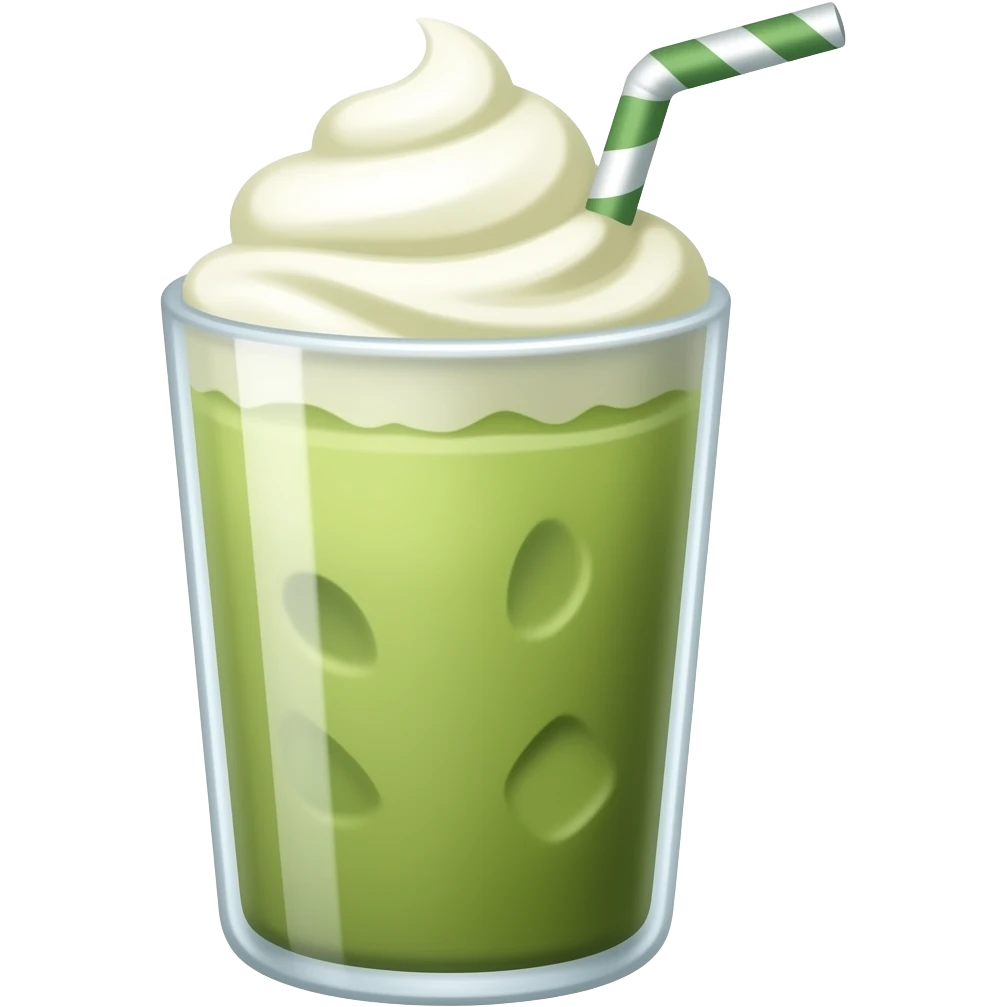 Iced matcha latte emoji