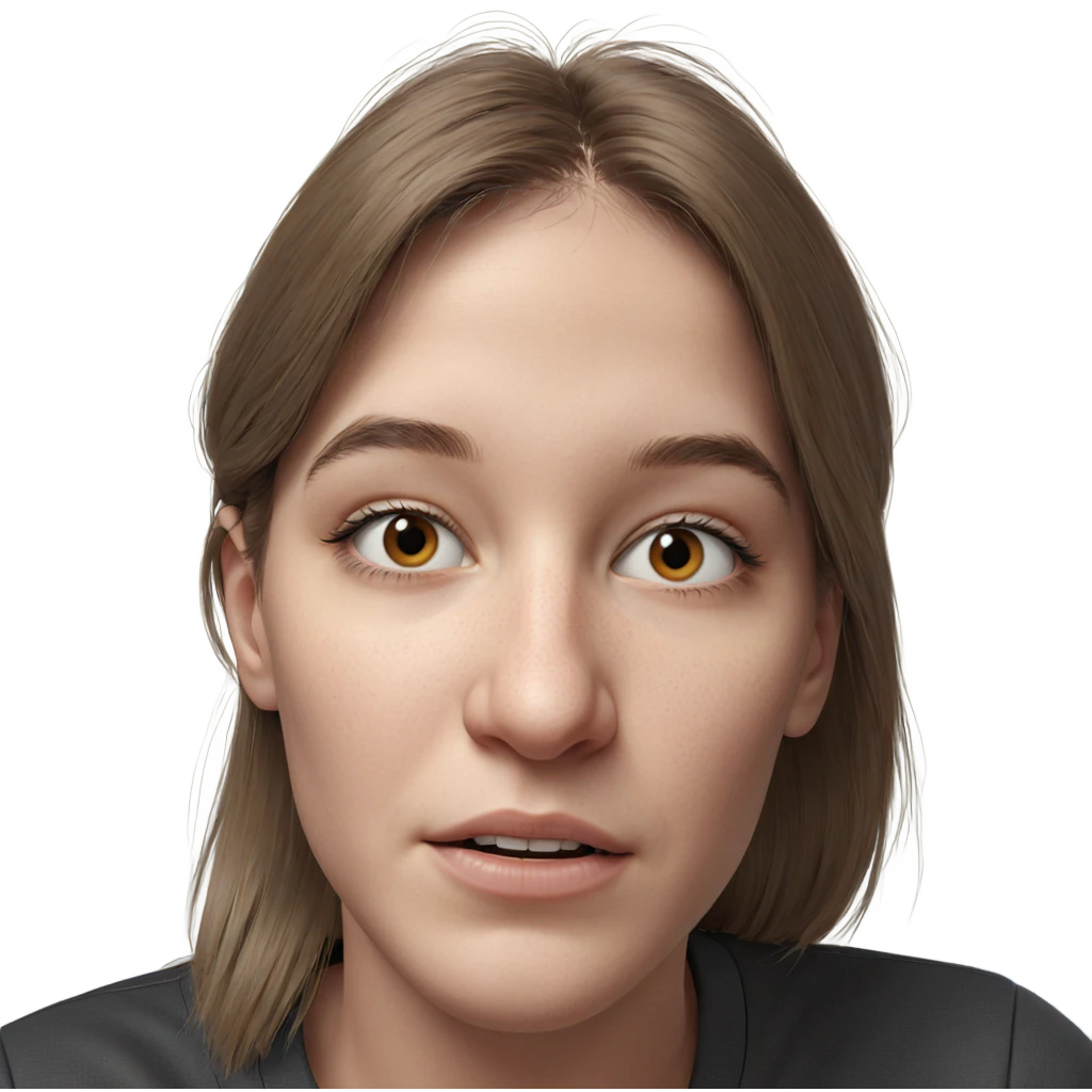 realistic portrait of girl emoji