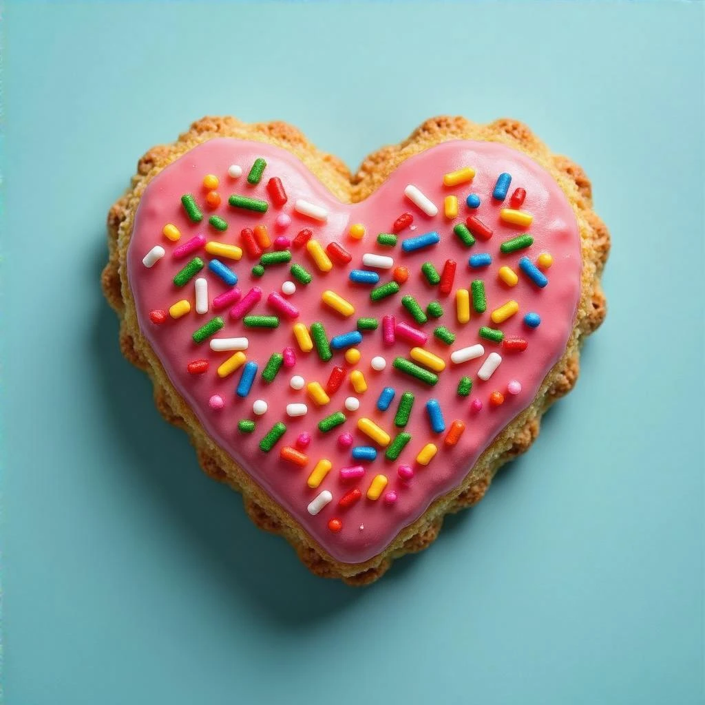 heart-shaped food with sprinkles emoji