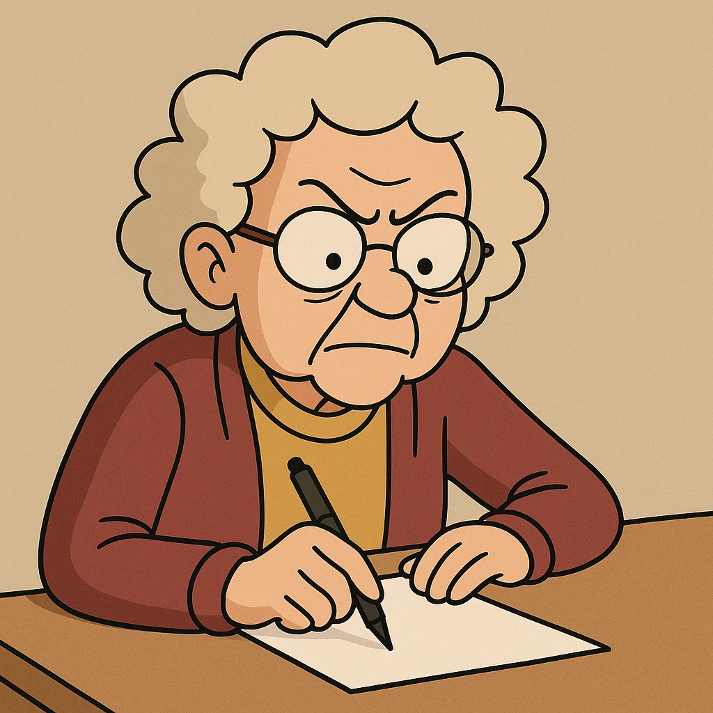 Staffan Hallerstam action Meta Velander paper a pen emoji