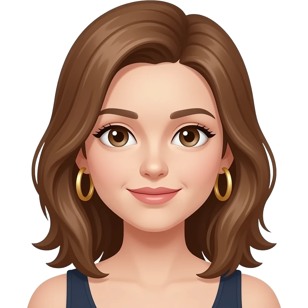 Change earrings in image to gold hoop, https://www.emojis.com/emoji/girl-like-https-www-emojis-com-emoji-emoji-vd96a8gmudc-but-with-light-brown-ha-nuWX2TKEkUR emoji