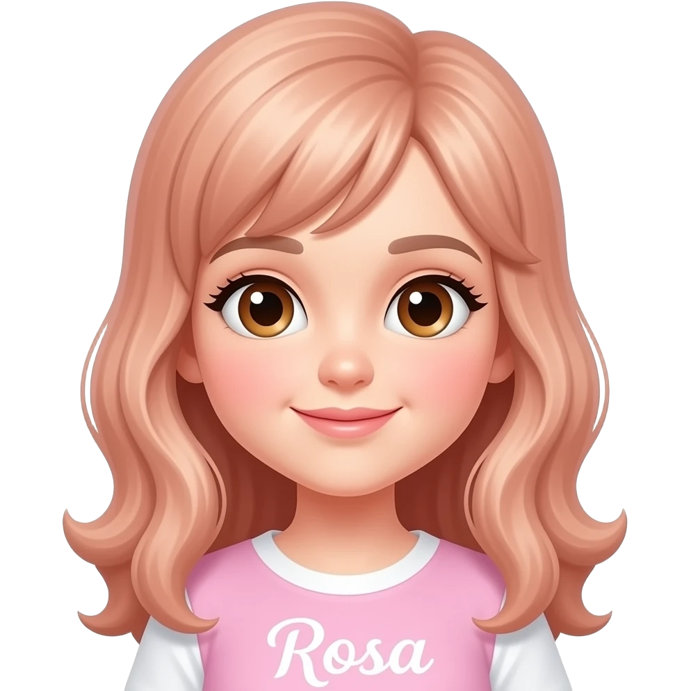 Rosa cute emoji
