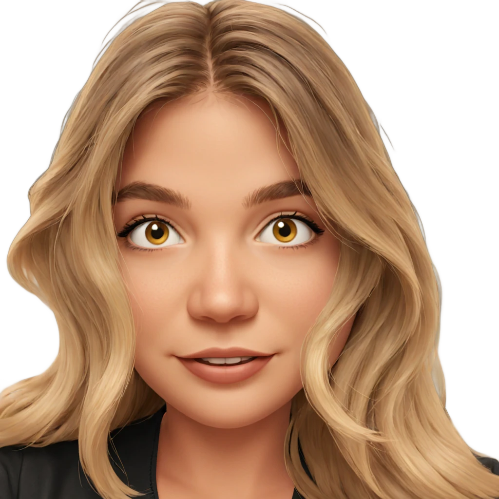 smiling girl in soft focus emoji