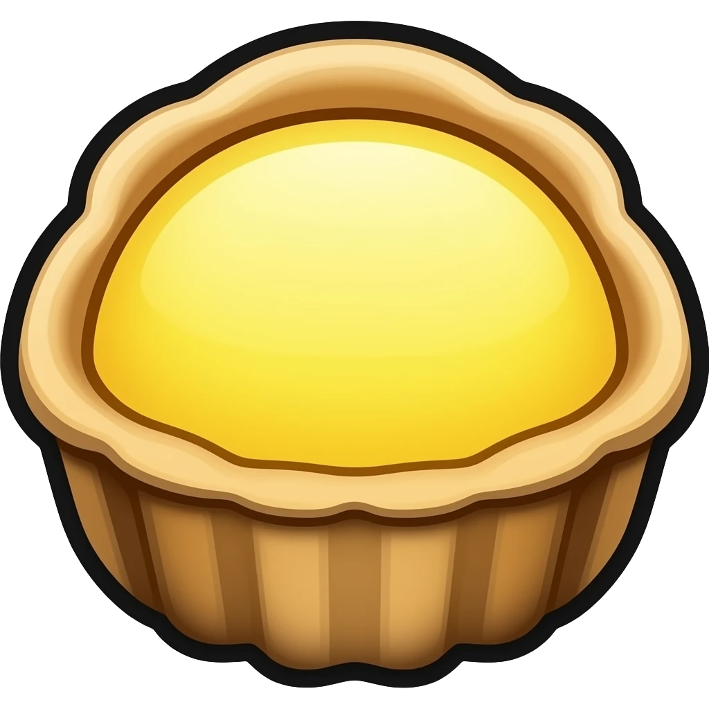 thick black outline, bright pie emoji, thick black outline, simple cartoon emoji