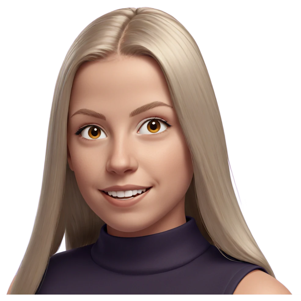 smiling girl portrait in focus emoji