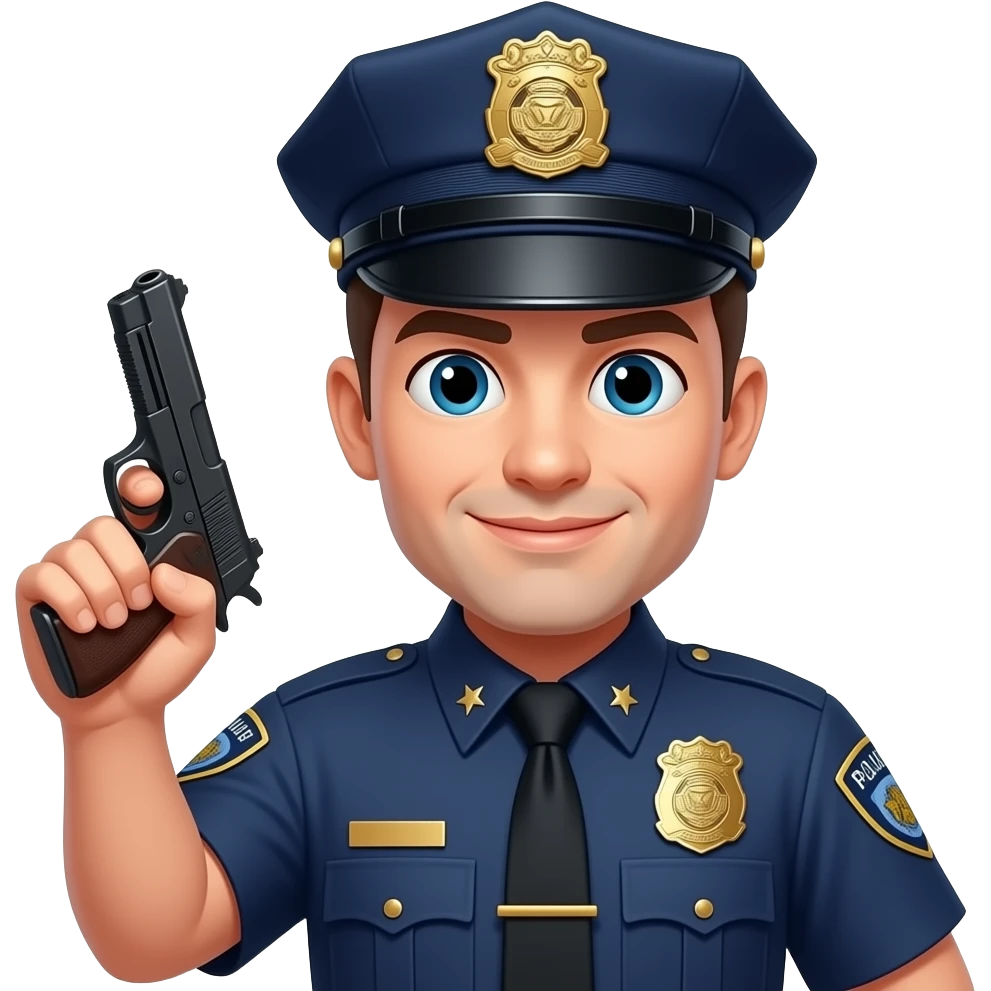 police with gun emoji