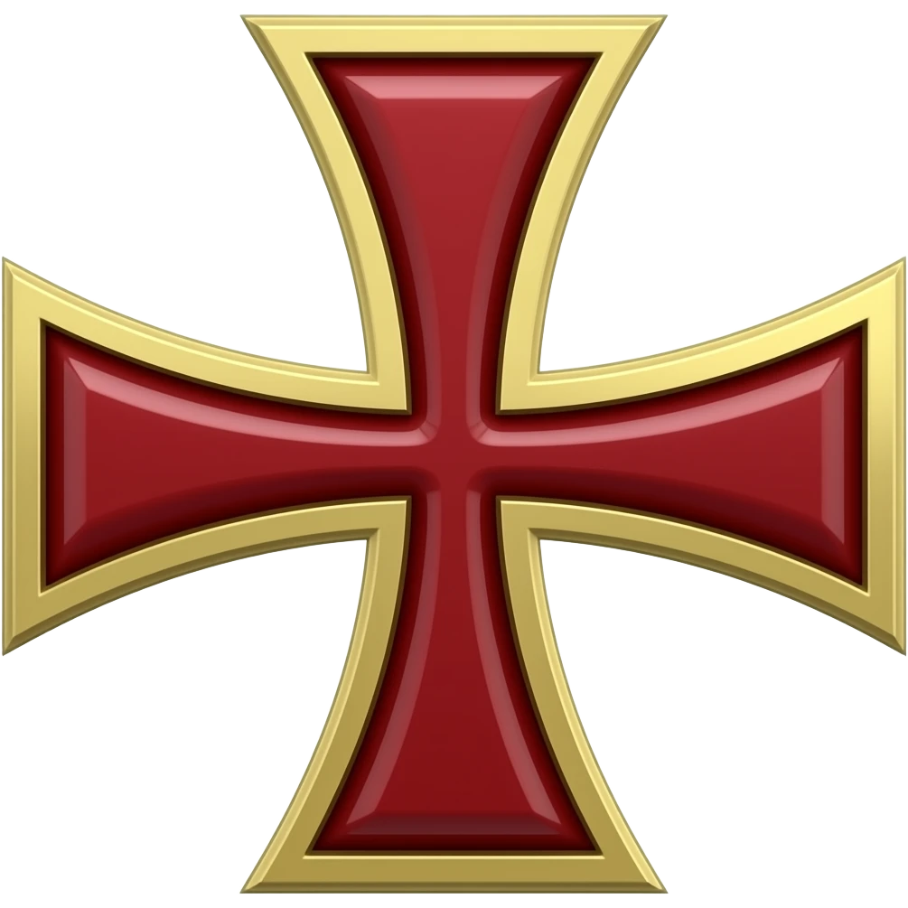 Red Knights Templar cross emoji