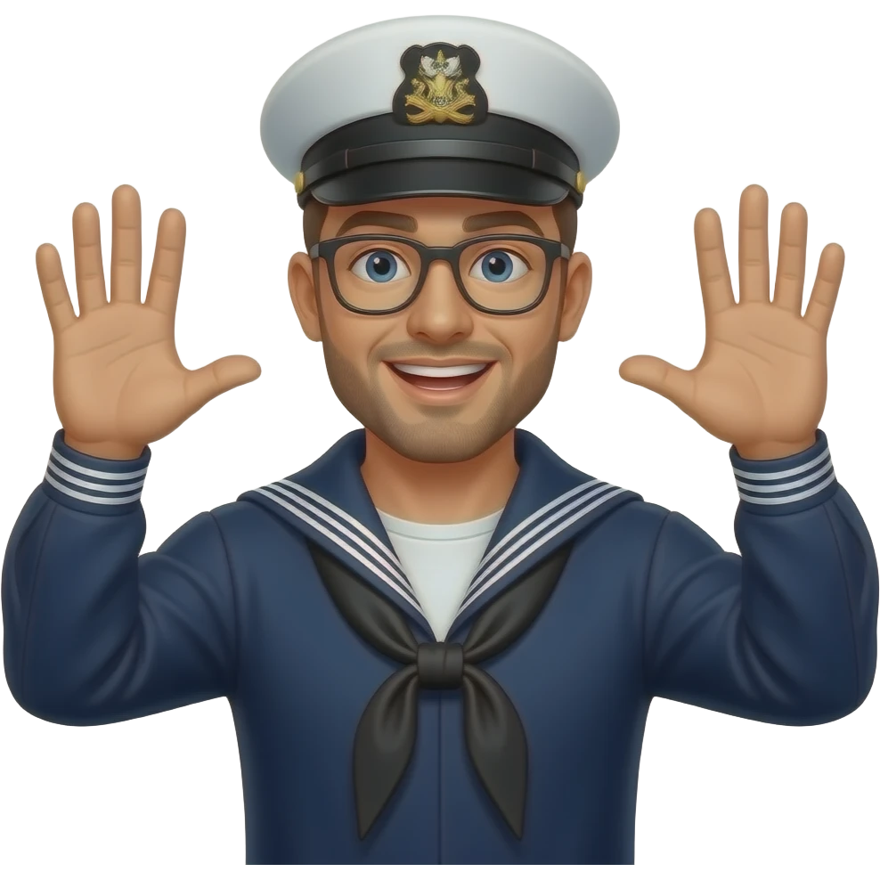 Marine with his hands up saying make it make sense emoji