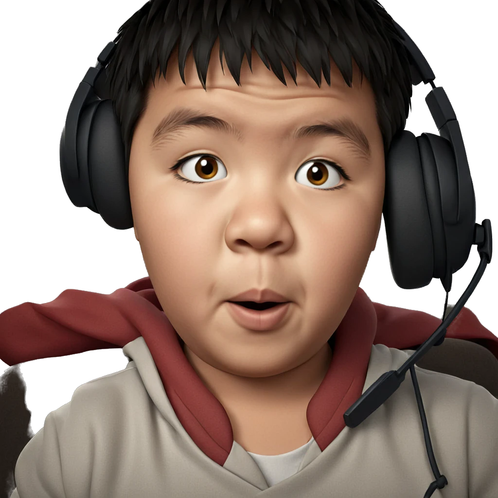 boy with headphones looking forward emoji