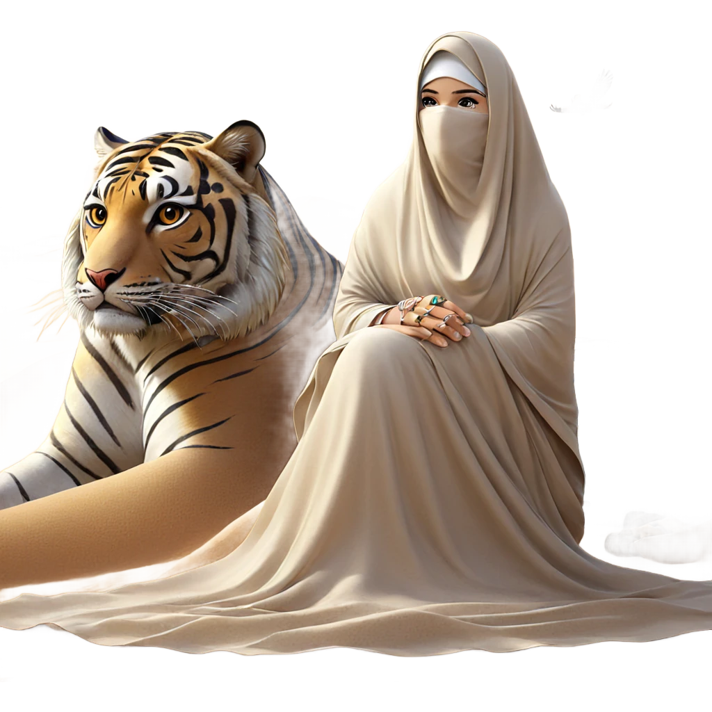 desert bird under tiger veil emoji