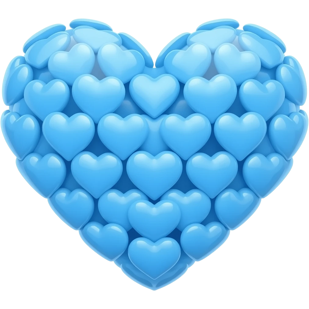 heart made of blue light hearts🩵🩵🩵 emoji