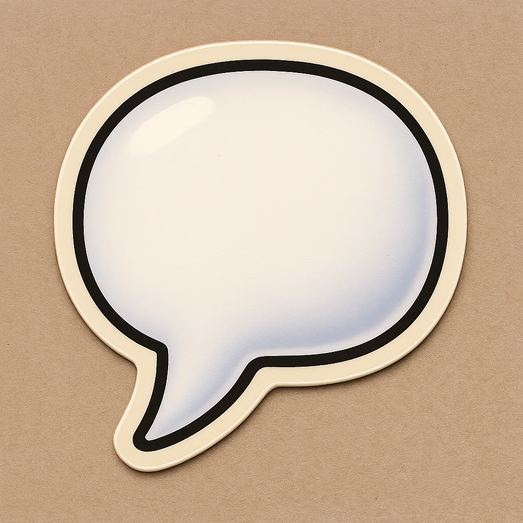 white speach bubble emoji