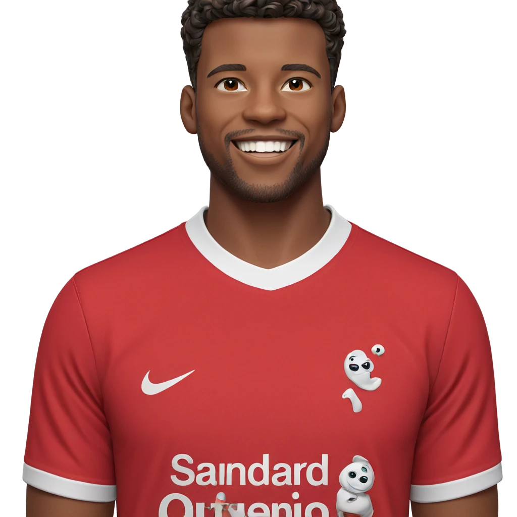 smiling boy in red shirt emoji