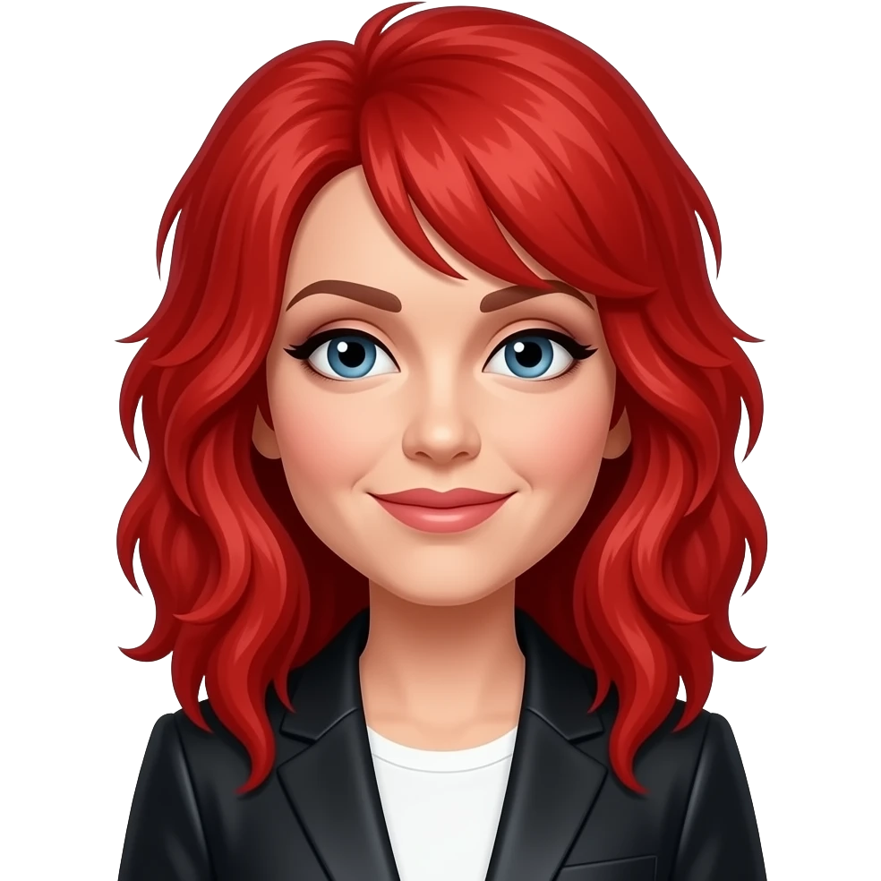 Cyndi Lauper  red hair singer emoji