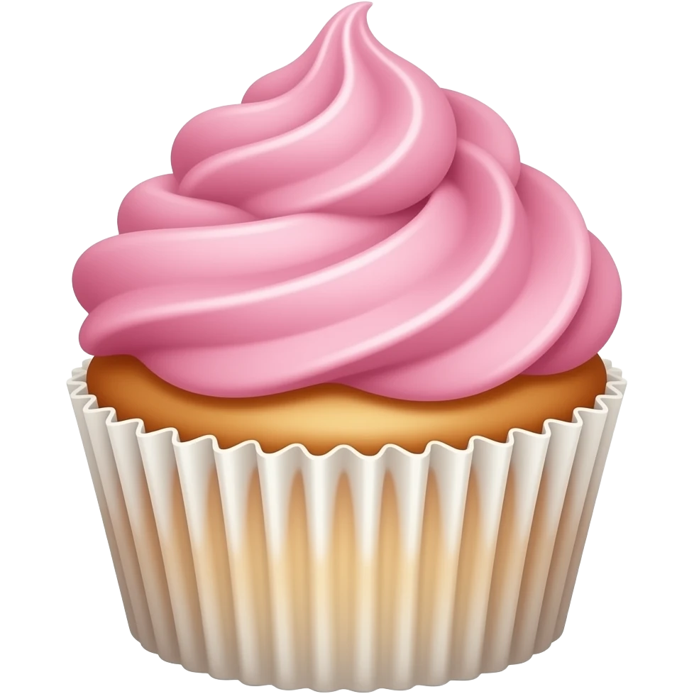 Cupcake with pink icing emoji