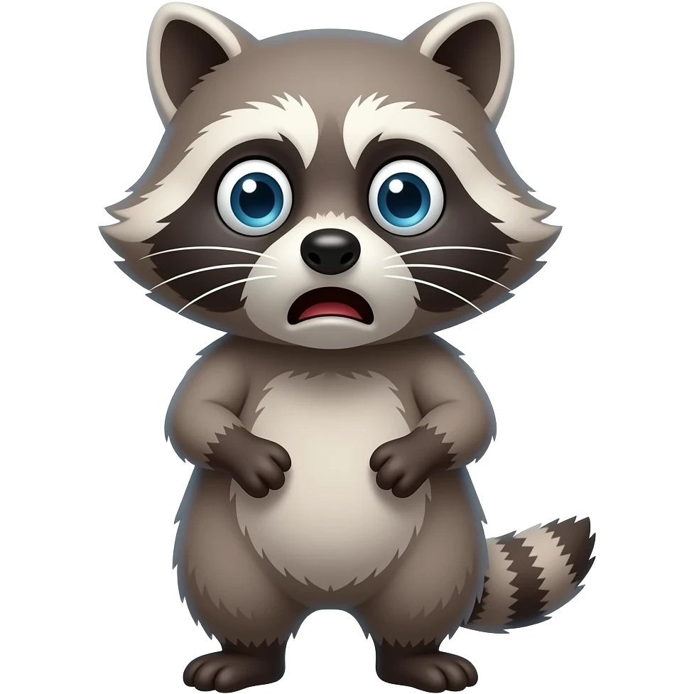 shocked racoon emoji