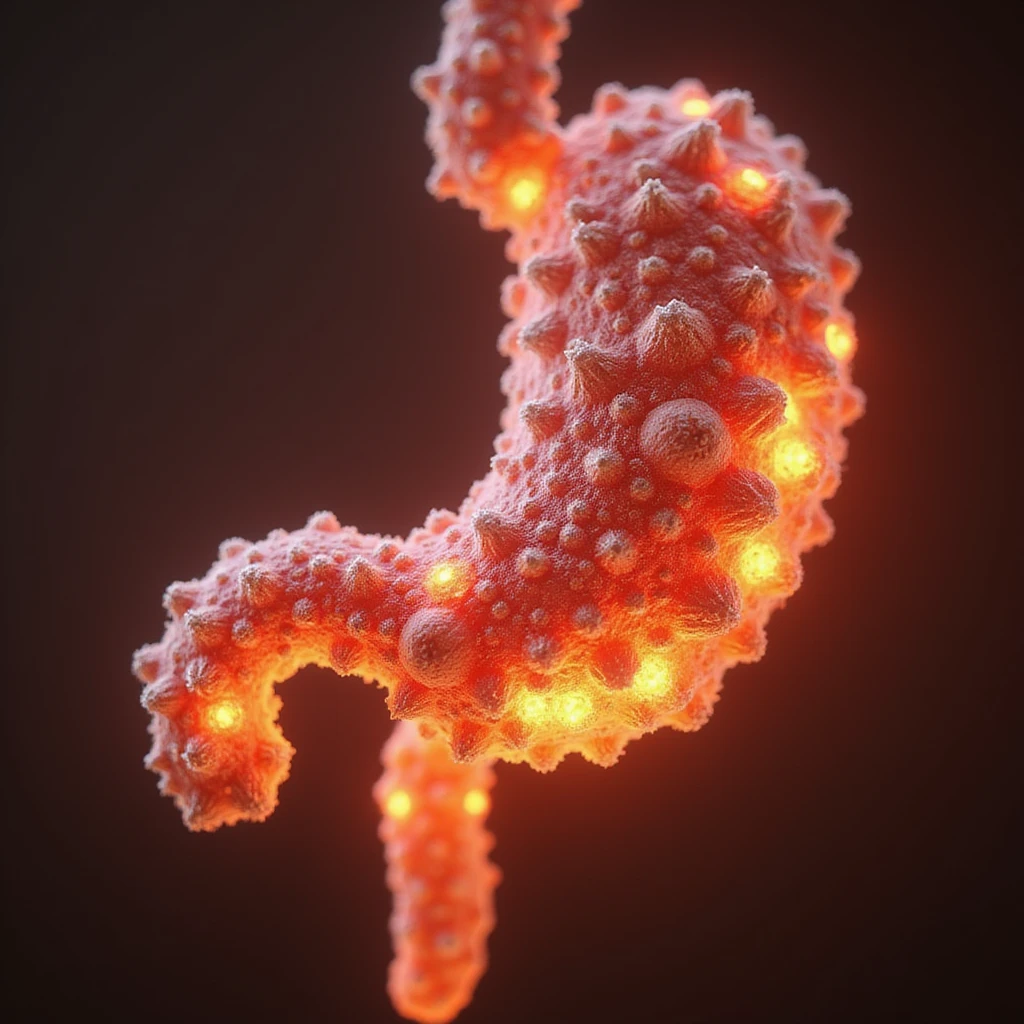hyperrealistic inflamed intestinal bacteria with sugars and inflammation, 4K, transparent background emoji