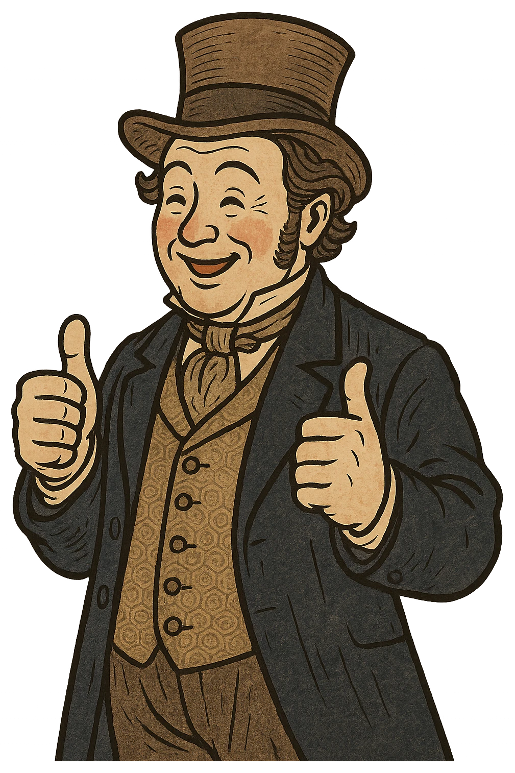 A VICTORIAN politician with his thumbs up looking happy emoji