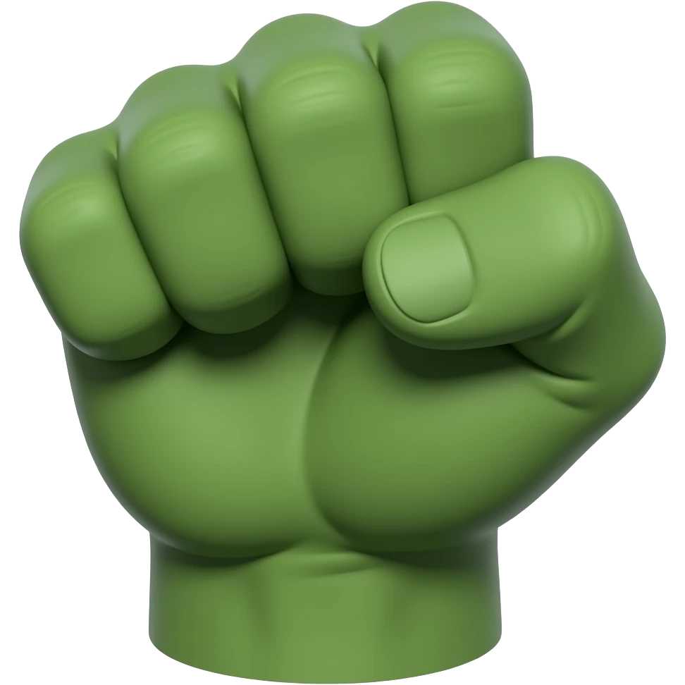Hulk smash hand emoji