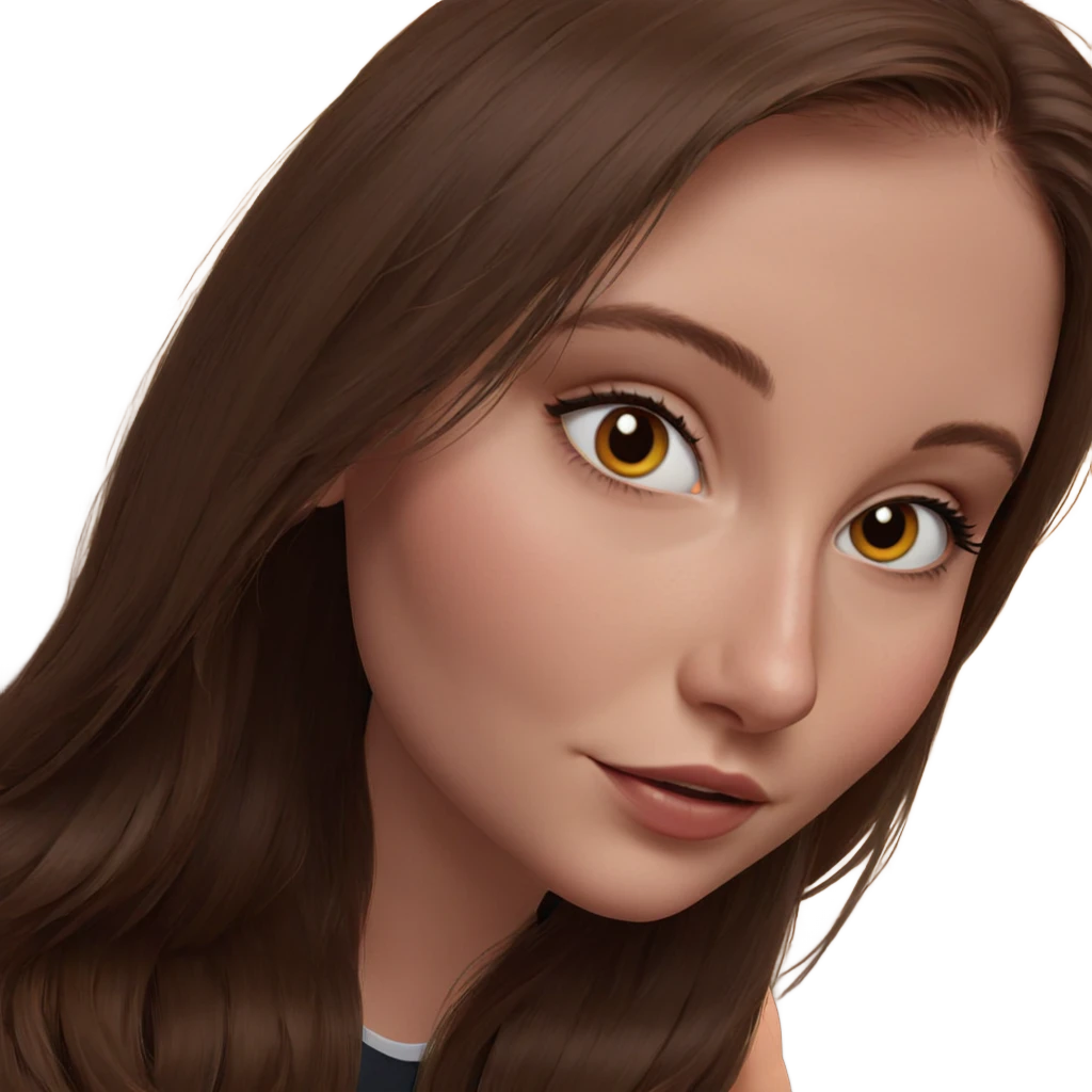 brown haired girl portrait emoji