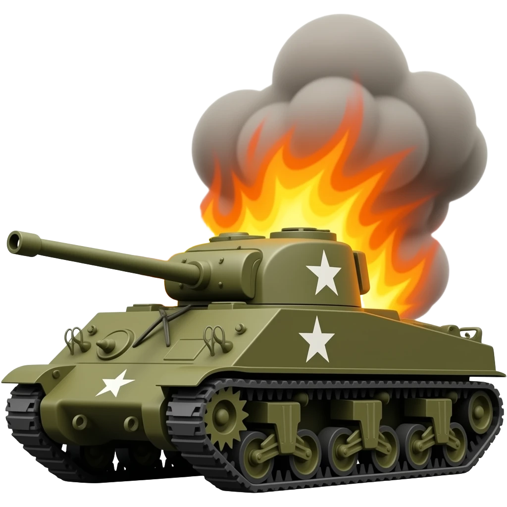 WWII tank fire emoji