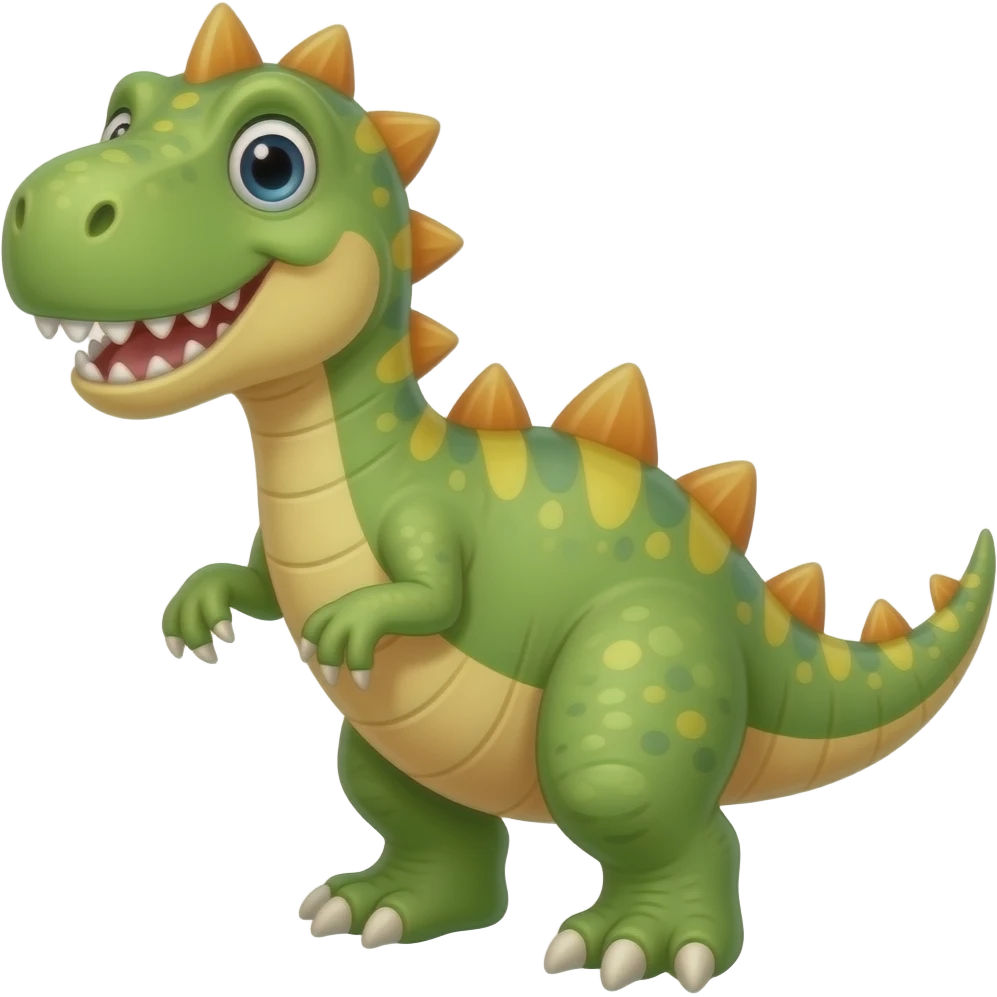 uśmiechnięty dinozaur emoji