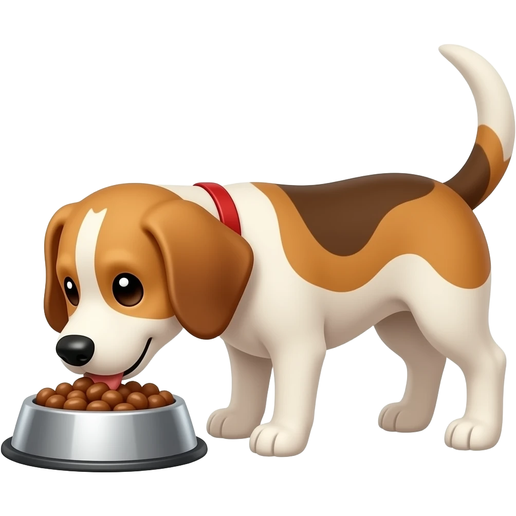 dog eating from bowl emoji