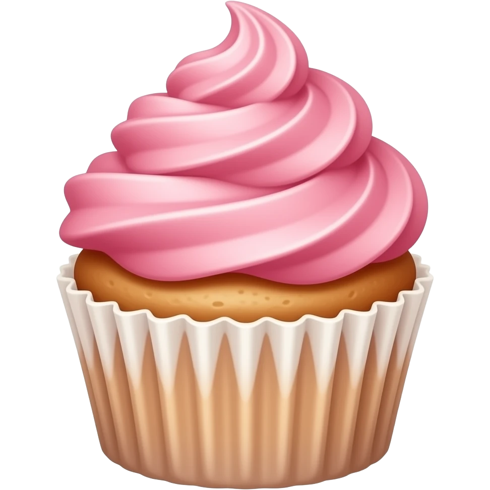 Cupcake with pink icing emoji