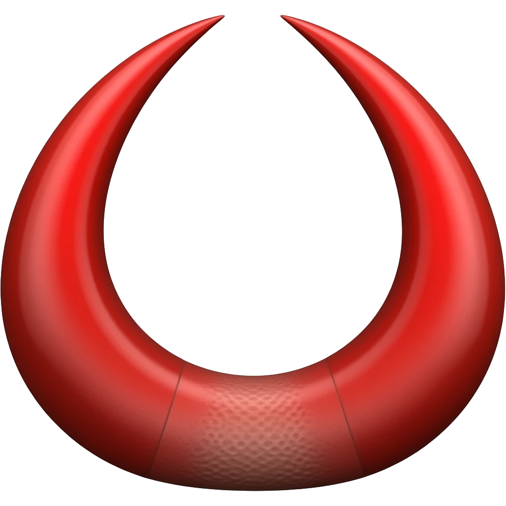 devil horns, no face just the hrons emoji