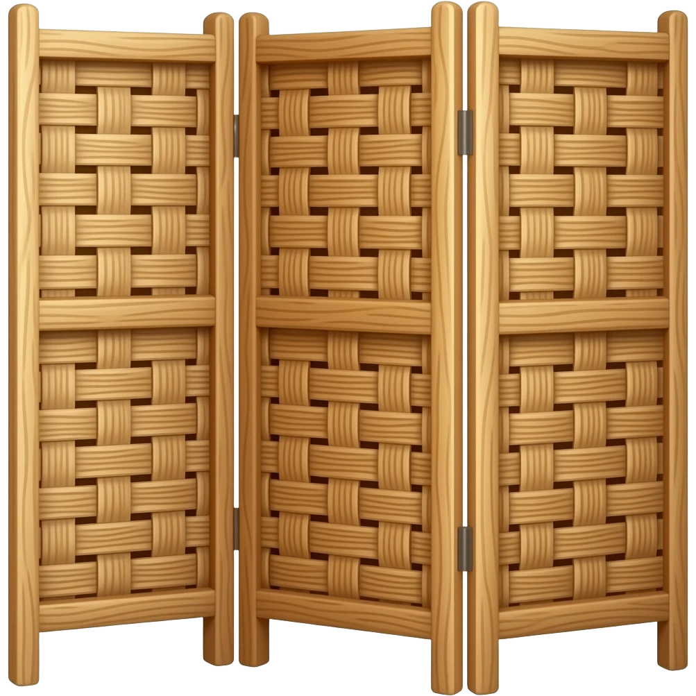 folding wicker screen emoji