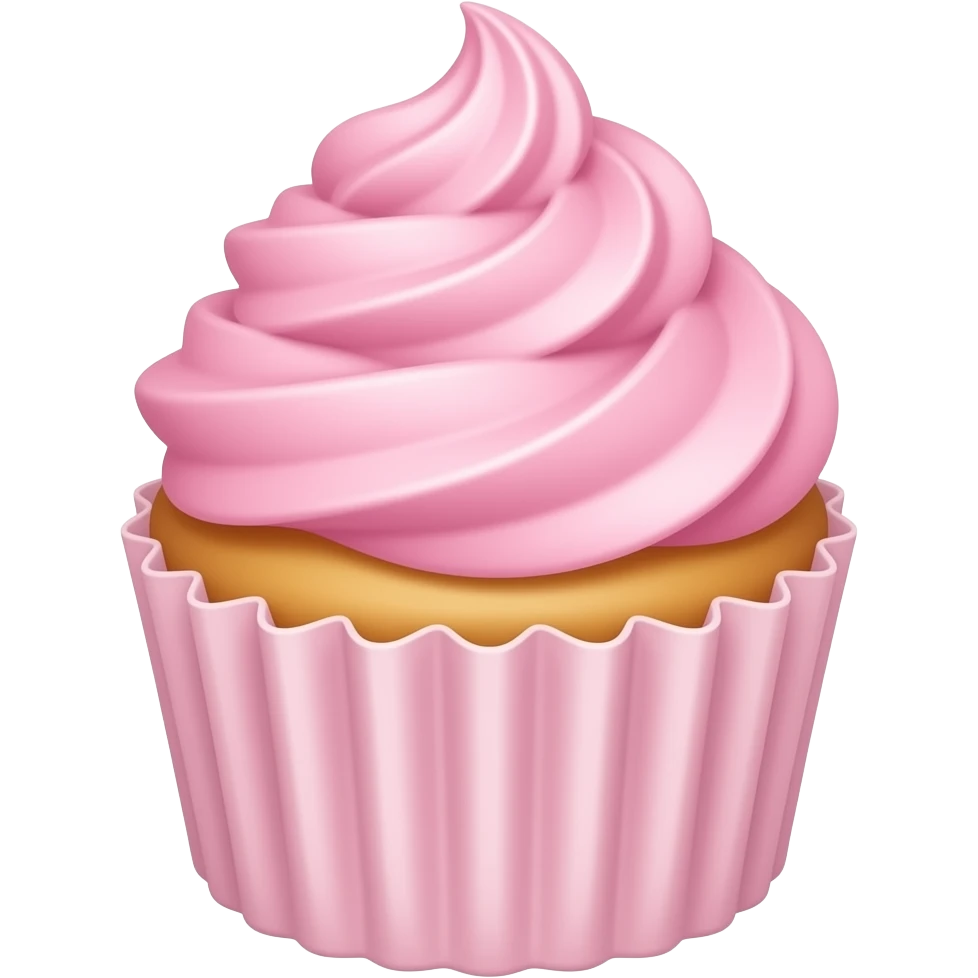 Cupcake with pink icing emoji