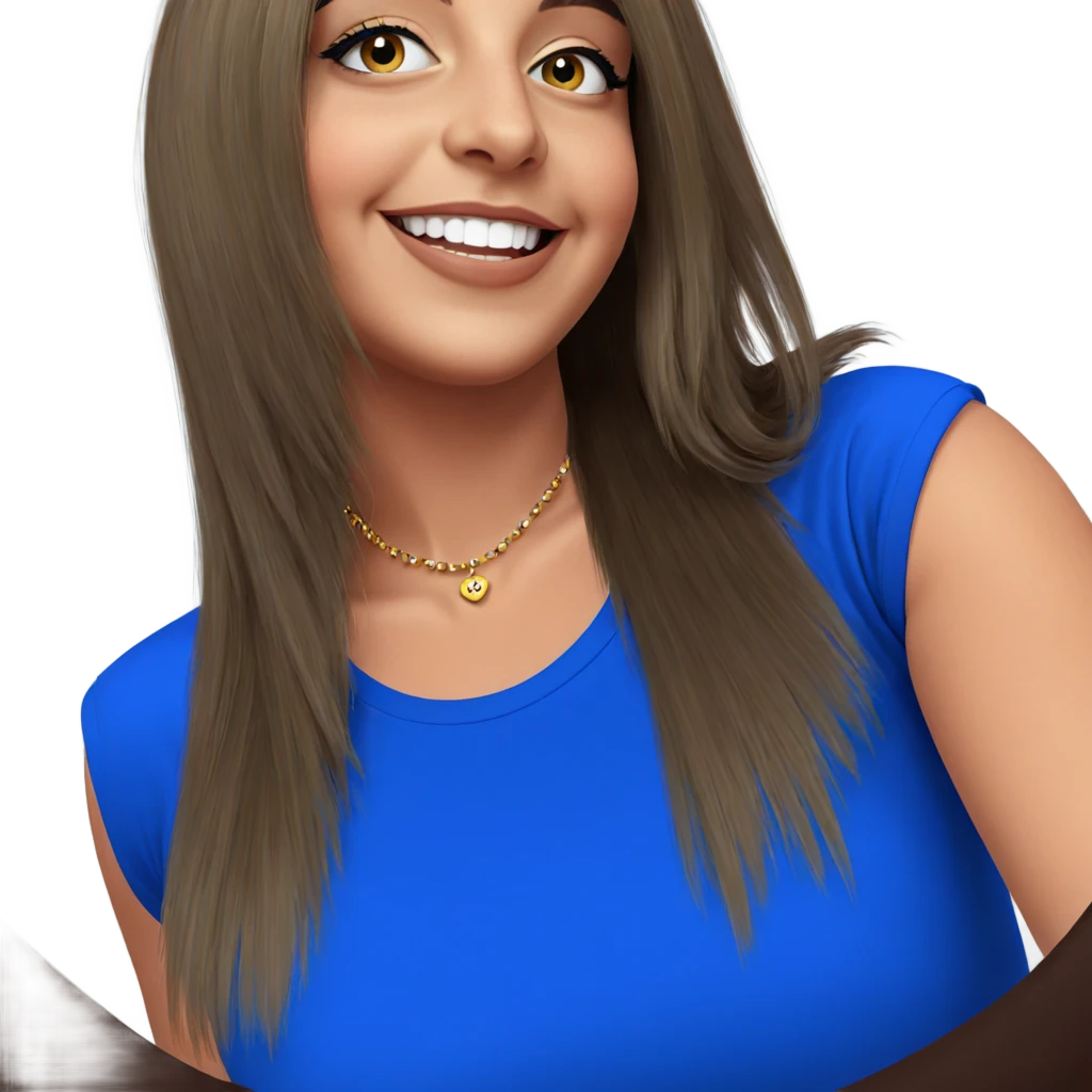 smiling girl with jewelry emoji