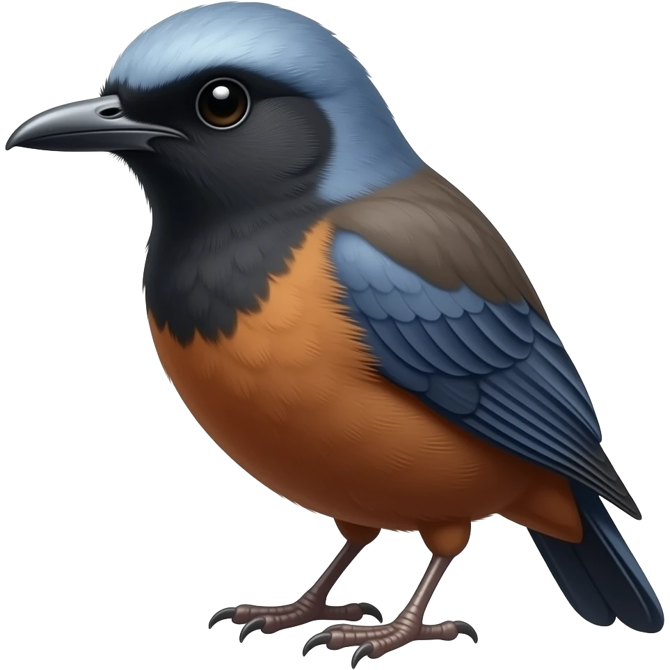 tui bird on new zealand emoji