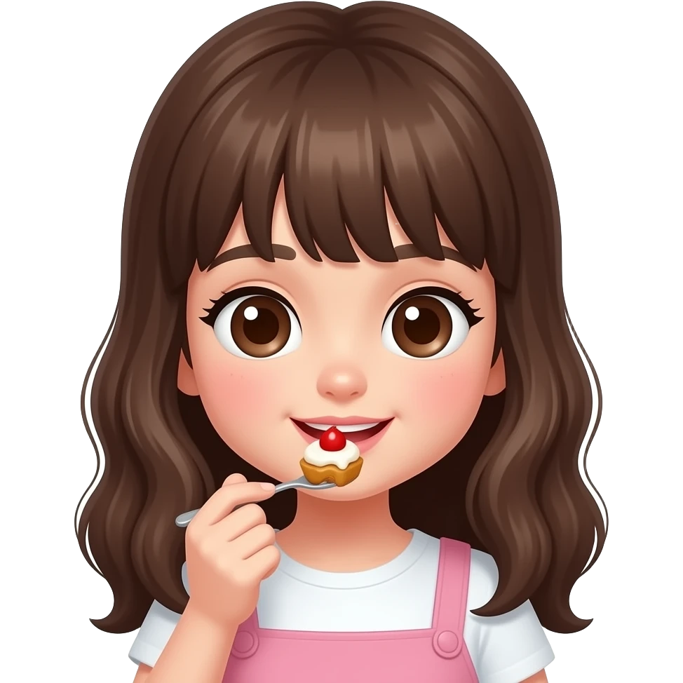 Desseert eating girl emoji
