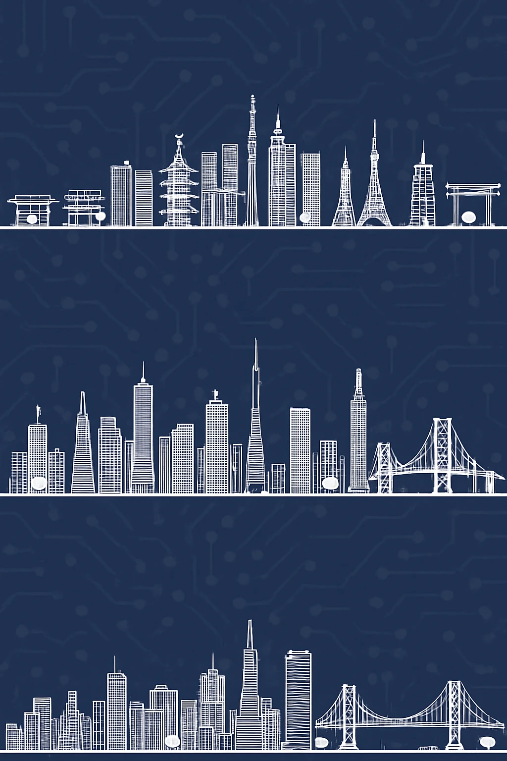 Can you create a mirror image, below this image, but make the image below of the San Francisco Skyline emoji