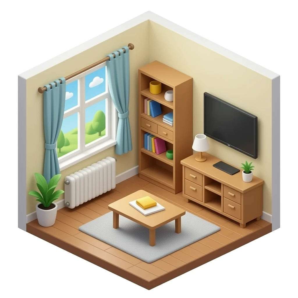 shared room, view from corner top emoji
