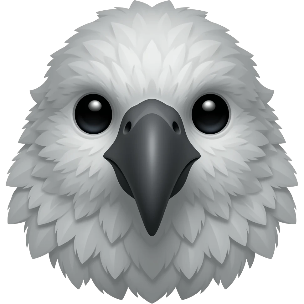 white crow head emoji