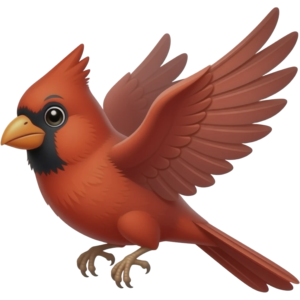 animated soaring cardinal emoji
