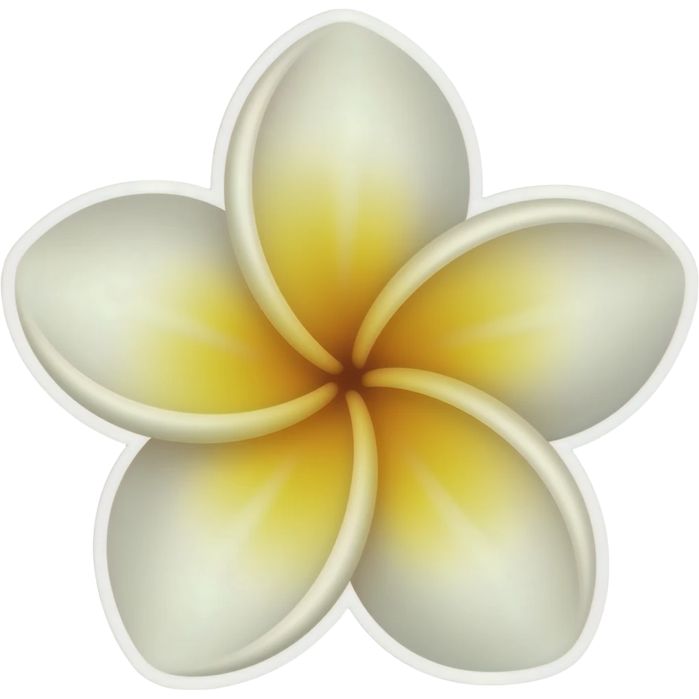 Small frangipani flower sticker copy paste for instagram note emoji