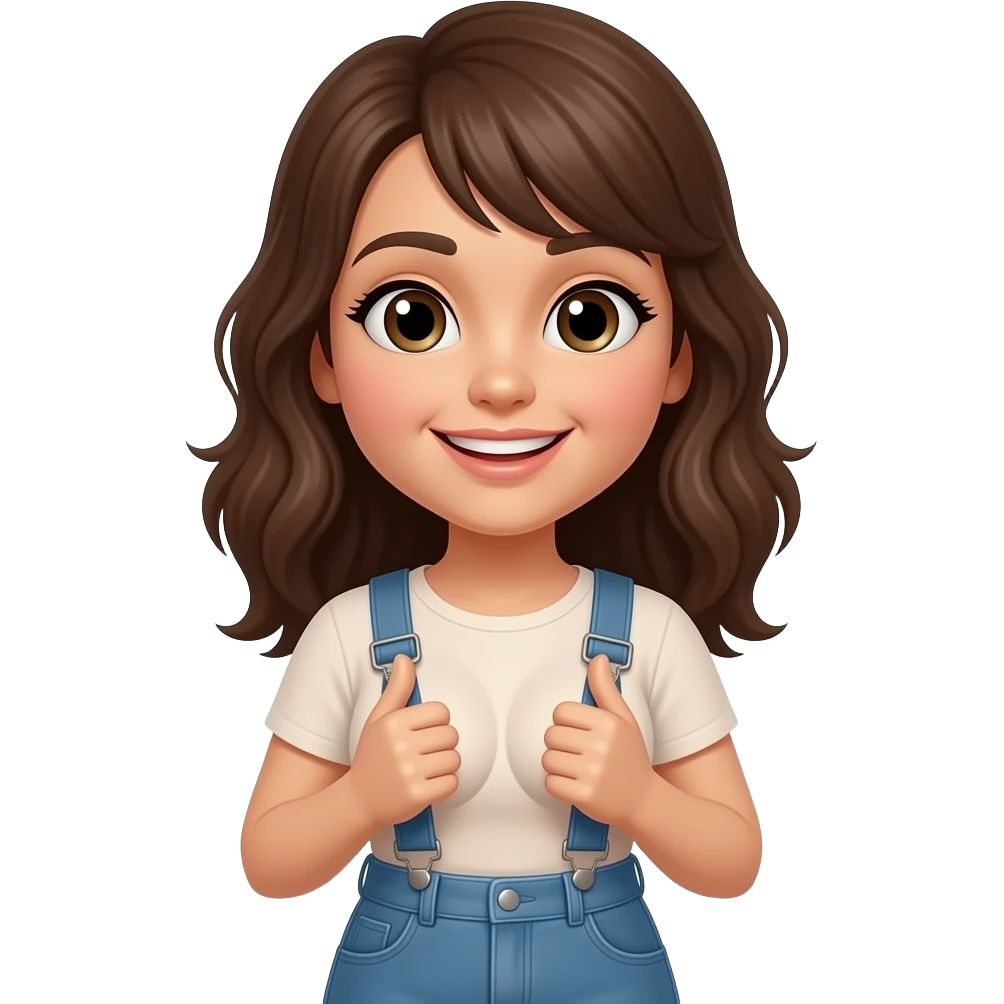 A girl flashing her tits emoji