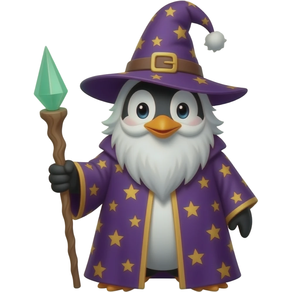 Penguin Wizard emoji