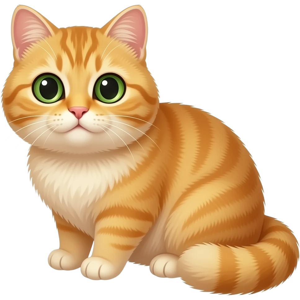 A chubby blonde cat emoji