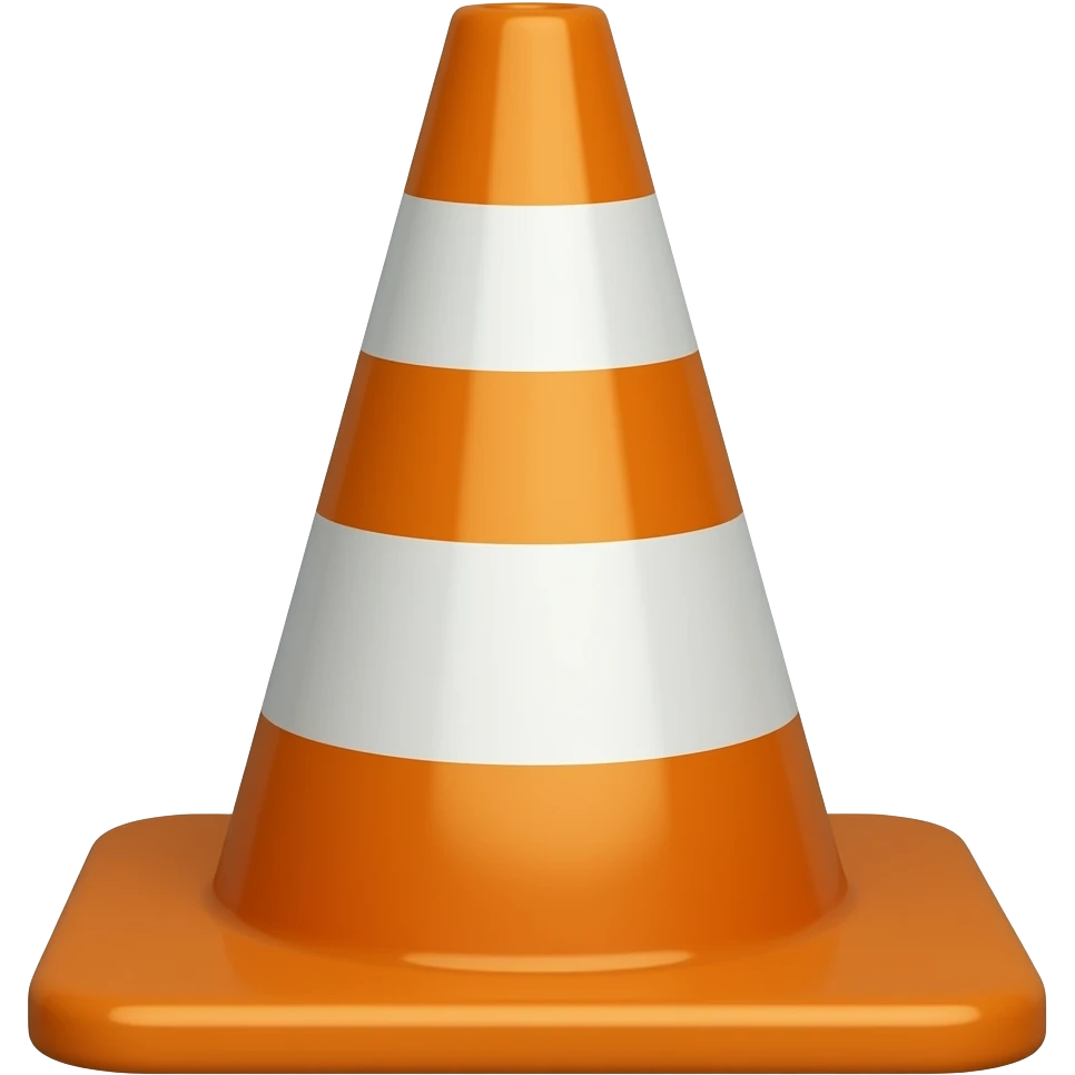 Cono stradale arancione emoji