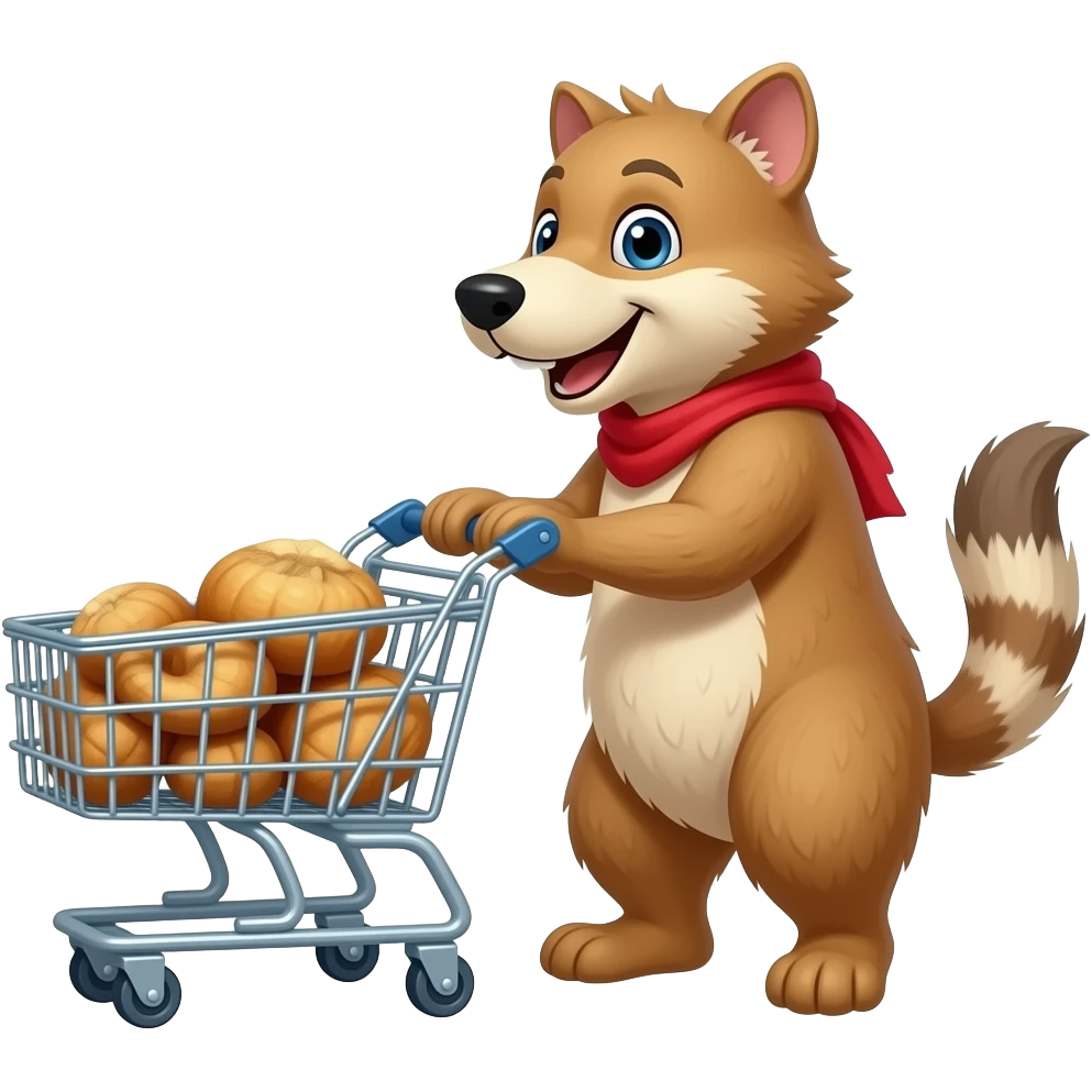 animal holding trolley emoji