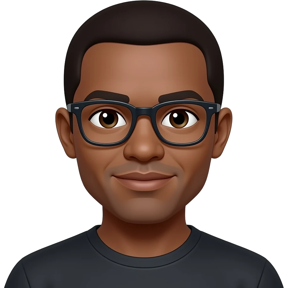 Lentes negro piel morena emoji