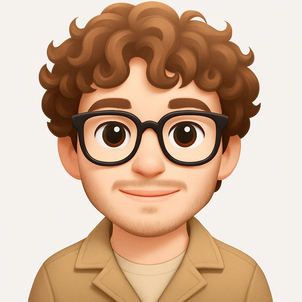 turn the second man in emoji style of the 1st image, match the facial features and clothes emoji