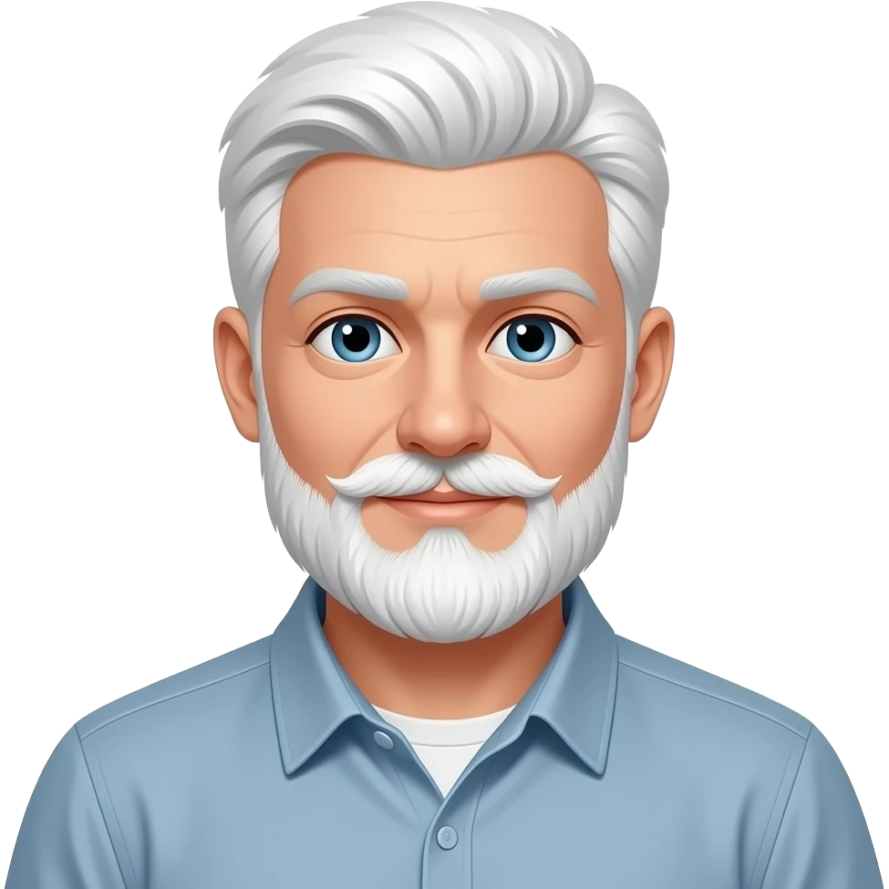 A yong 23 handsome man and whit beard  ccompl emoji