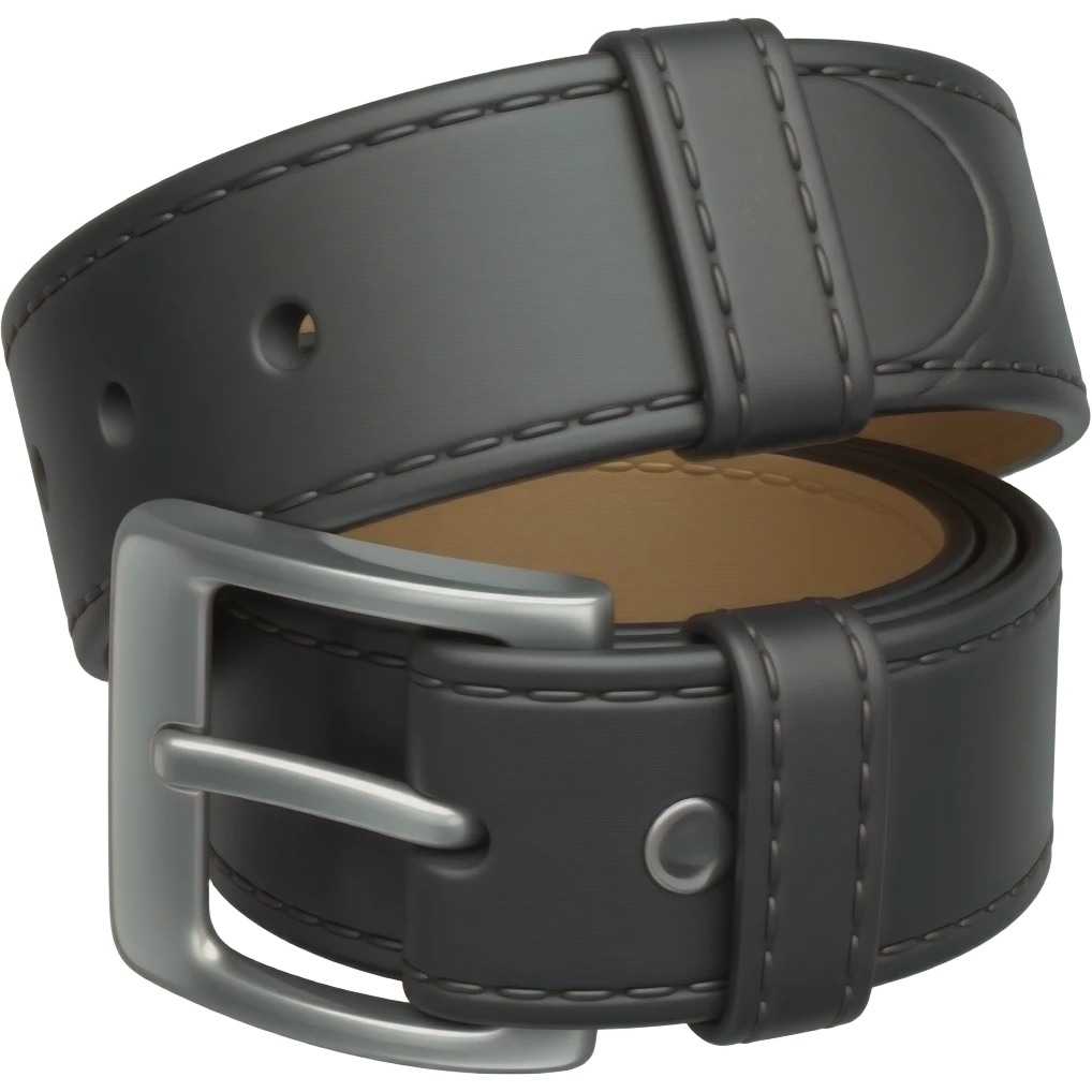 Fait un emoji d’une ceinture plié en deux pas enroulée emoji