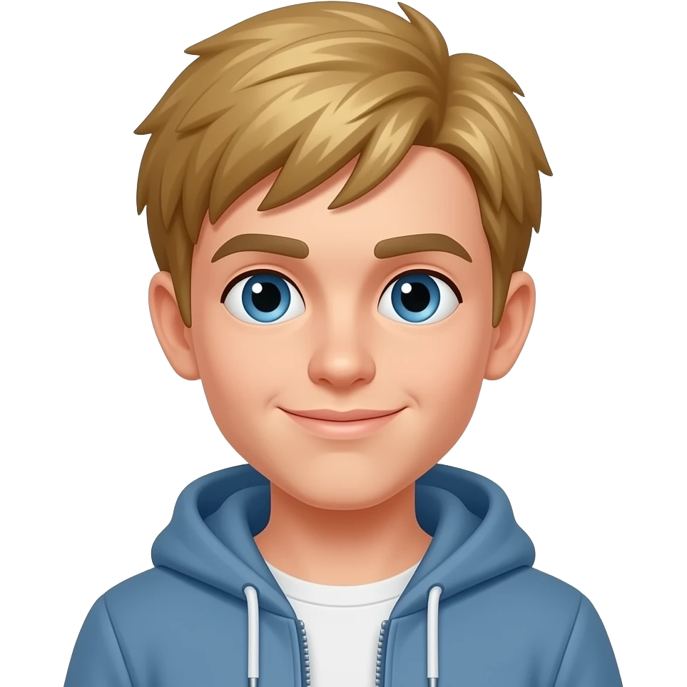 Молодой парень блондин, программист emoji